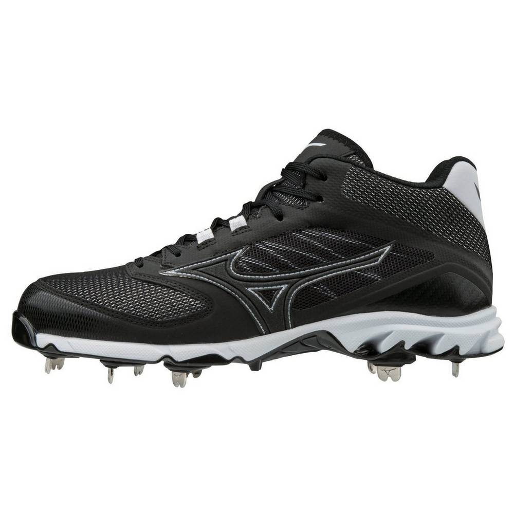 Scarpe Baseball Mizuno 9-Spike Dominant 2 Metal Mid Uomo - Nere/Bianche - 94162-KBTA